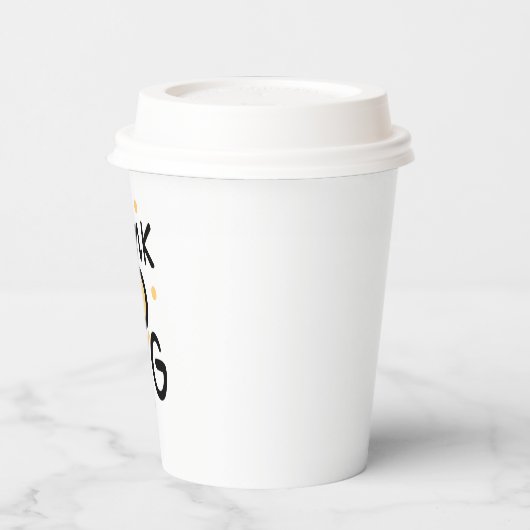 Koffie Quote Grappig l Schattig Minimaal Denk Groo Papieren Bekers (Links)