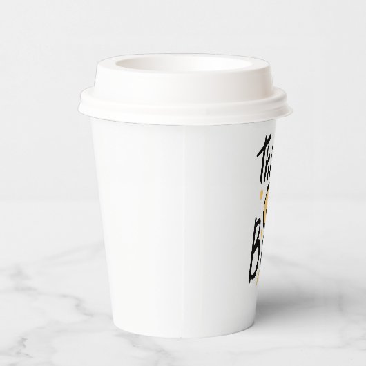 Koffie Quote Grappig l Schattig Minimaal Denk Groo Papieren Bekers (Rechts)