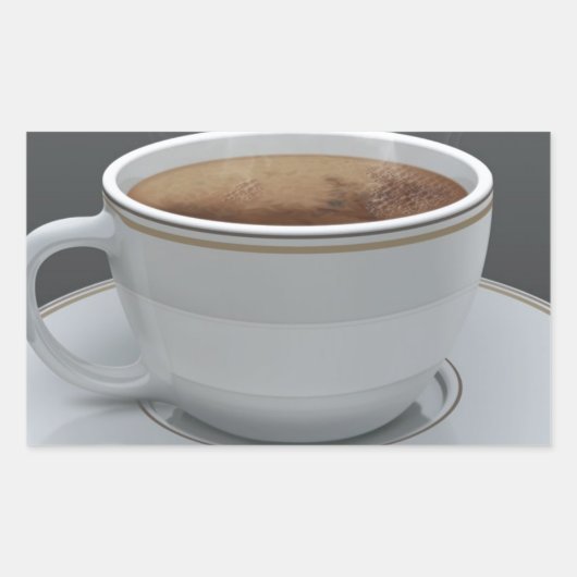 Koffie Rechthoekige Sticker (Voorkant)