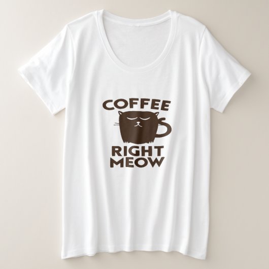 Koffie rechtsweg grote maat t-shirt (Design voorkant)