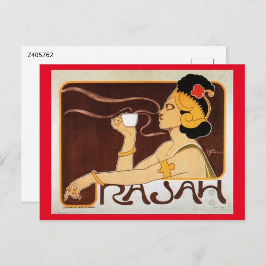 Koffie, reclame briefkaart (Voorkant / Achterkant)