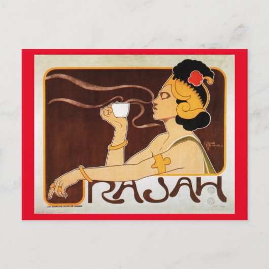 Koffie, reclame briefkaart (Voorkant)