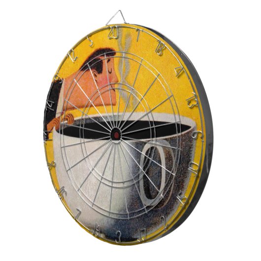 koffie-reclame dartbord (Voorkant Rechts)