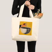  koffie-reclame grote tote bag (Voorkant (product))