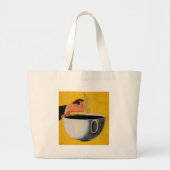 koffie-reclame grote tote bag (Voorkant)