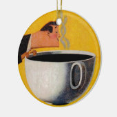  koffie-reclame keramisch ornament (Links)