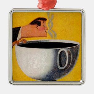 koffie-reclame metalen ornament
