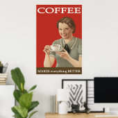 koffie-reclame poster (Thuiskantoor)