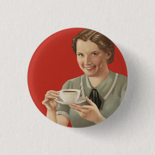 koffie-reclame ronde button 3,2 cm