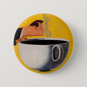  koffie-reclame ronde button 5,7 cm