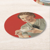  koffie-reclame ronde kartonnen onderzetter (Gebogen)