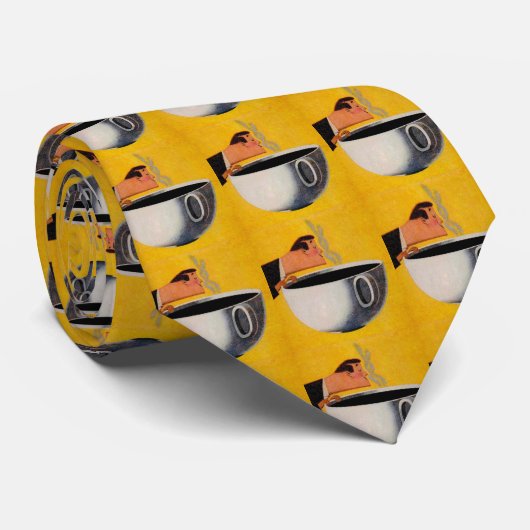 koffie-reclame stropdas (Opgerold)