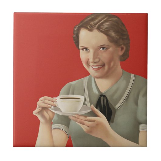 koffie-reclame tegeltje (Voorkant)