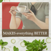  koffie-reclame theedoek (Gevouwen)