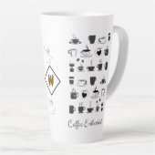 Koffie redt levens | Aangepaste grappige offerte h Latte Mok (Rechterhoek)