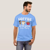 Koffie redt levens meestal grappig t-shirt (Voorkant volledig)