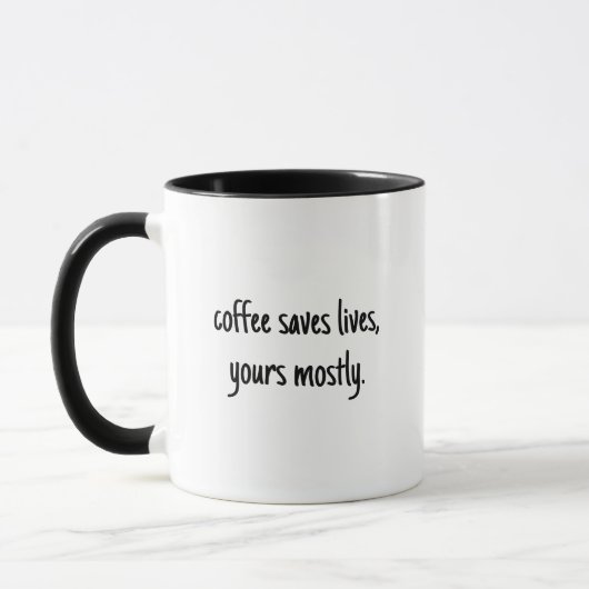 'Koffie redt levens' Mok, Perfect Doctor Gift Idee Mok (Links)