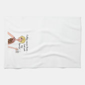 "Koffie redt levens...vraag gewoon mijn familie!" Theedoek (Horizontaal)