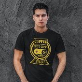 Koffie Retro Gane Slaap Herhalen - Videospel T-shirt