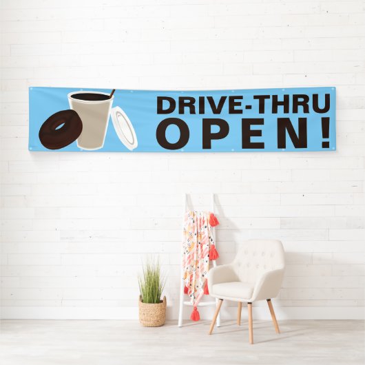 Koffie rijden door open spandoek (Insitu)