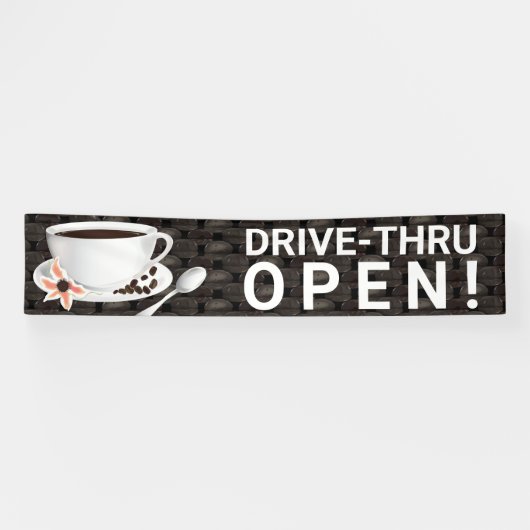 Koffie rijden door spandoek (Horizontaal)