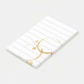 Koffie Ring Vlek Gevoerde Cafeïne Joke Post-it® Notes (Schuin)