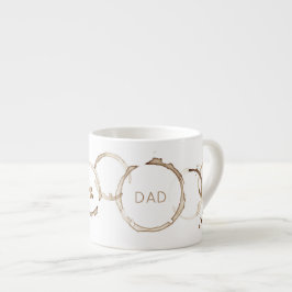 KOFFIE Ringen DAD Bruin Wit Vaders Dag Plezier Espresso Kop