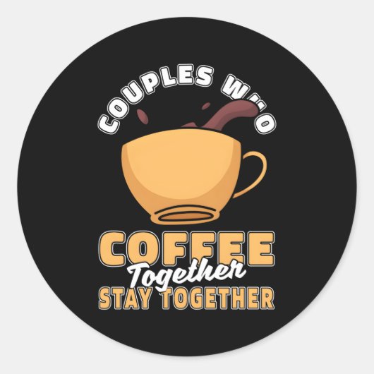 Koffie Roaster Barista Roasting Cafe Koffie Ronde Sticker (Voorkant)