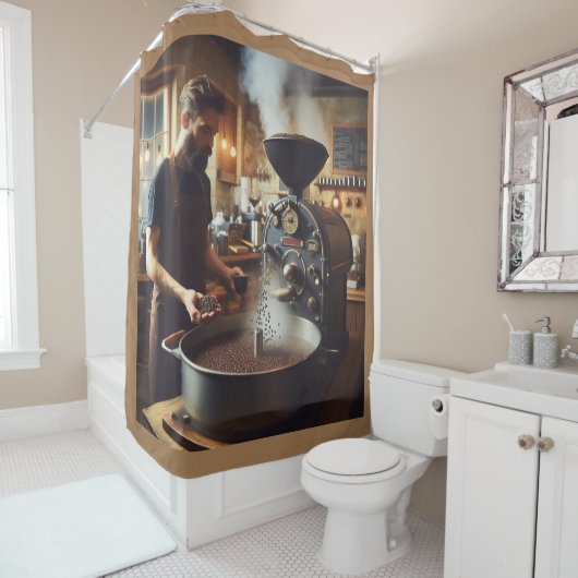 Koffie Roaster Douchegordijn (In situ)