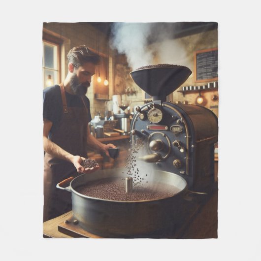 Koffie Roaster Fleece Deken (Voorkant)