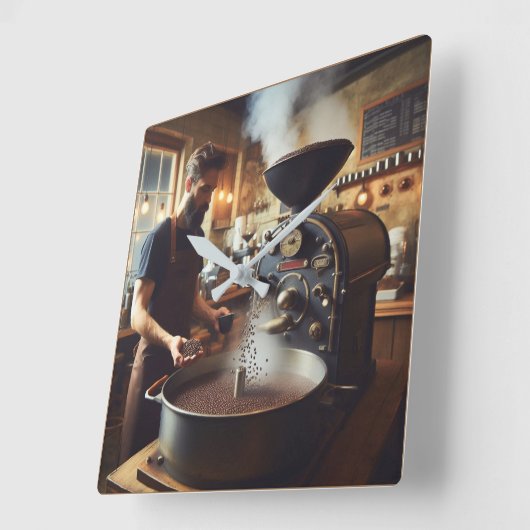 Koffie Roaster Vierkante Klok (Hoek)