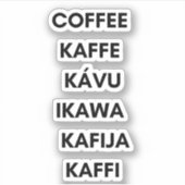Koffie rond de Wereld Stickers (Voorkant)