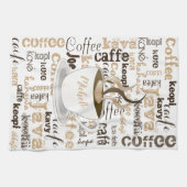 Koffie rond de wereldnaam theedoek (Horizontaal)