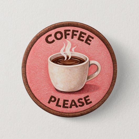 Koffie Ronde Button 5,7 Cm (Voorkant)