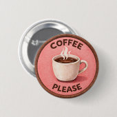 Koffie Ronde Button 5,7 Cm (Voorkant /achterkant)