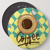 koffie ronde button 6,0 cm (Voorkant /achterkant)