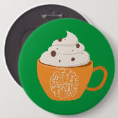 koffie ronde button 6,0 cm (Voorkant /achterkant)