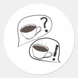 Koffie? Ronde Sticker