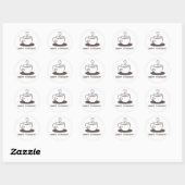 Koffie Ronde Sticker (Vel)