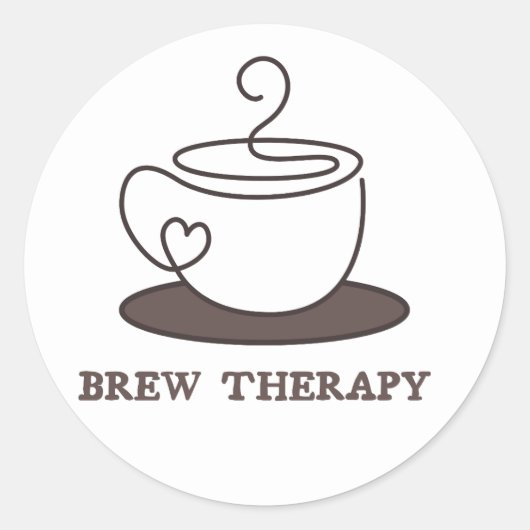 Koffie Ronde Sticker (Voorkant)