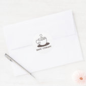 Koffie Ronde Sticker (Envelop)