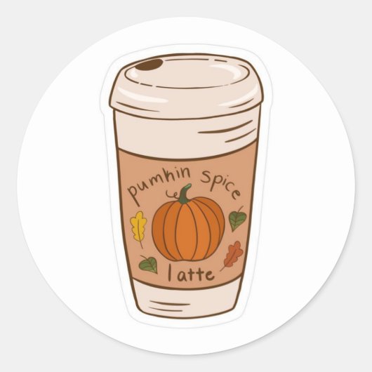 Koffie Ronde Sticker (Voorkant)