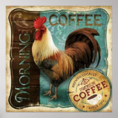 Koffie Rooster Poster (Voorkant)