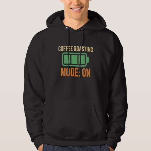 Koffie roostmodus op batterijontwerp hoodie (Voorkant)