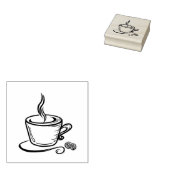 Koffie rubber stempel (Gestempeld)