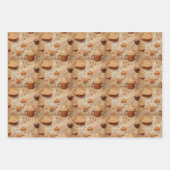 Koffie  rustieke Waterverf Set No1 Inpakpapier Vel (Voorkant 3)