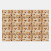 Koffie  rustieke Waterverf Set No1 Inpakpapier Vel (Voorkant 2)