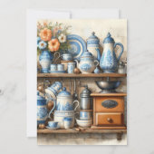 Koffie Samenkomst Feest Uitnodiging (Achterkant)