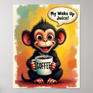 Koffie Schattige Poster
