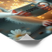 Koffie Schattige Poster (Hoek)